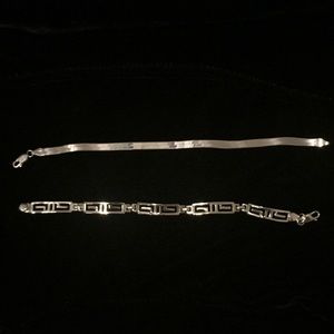 2 sterling silver bracelets